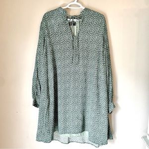 Frank And Oak Chiffon Dress in Evergreen